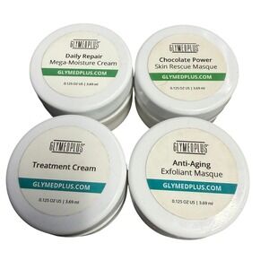 GlyMed Plus Skincare Travel Set 4 Jars Masque Moisture Cream Treatment 0.125oz